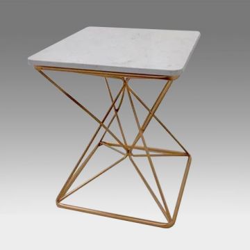 Carrera Marble Square Accent Table